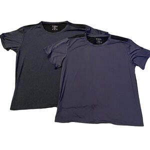 𝅺real ESSENTIALS MENS T-SHIRT 90% POLYESTER 10% SPANDEX 3XL (set of 2)